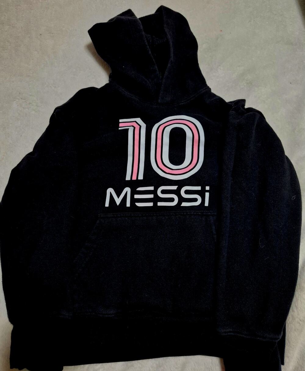 Youth Medium Black Messi Hoodie